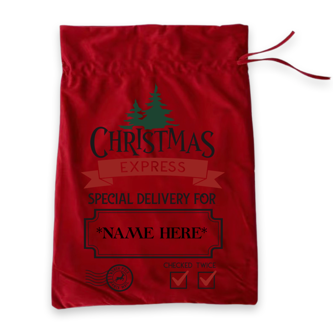 PRE-ORDER! Personalised Santa Sack