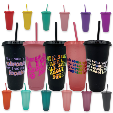 Custom Tumbler With Lid & Straw