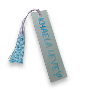Personalised CLEAR Acrylic Bookmark