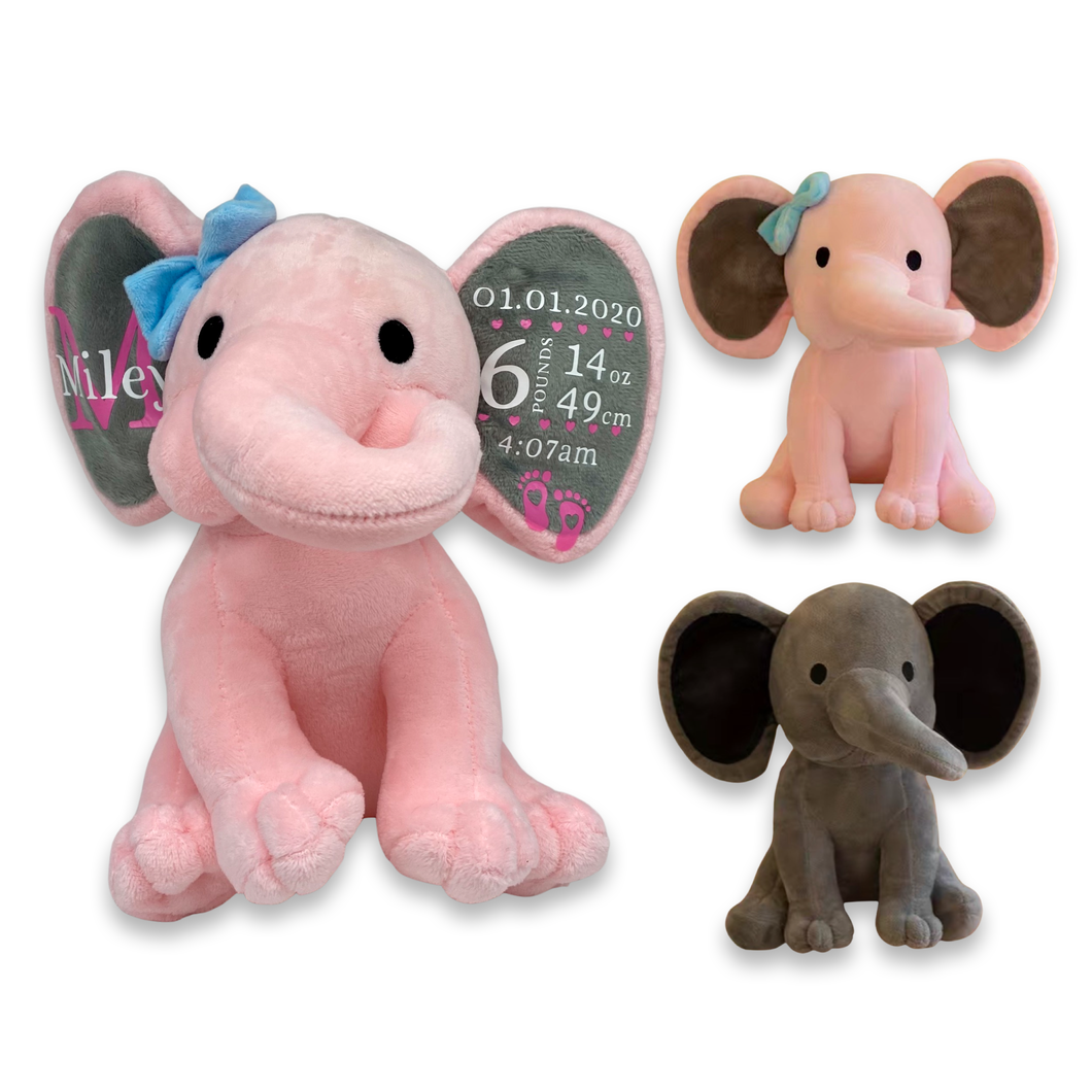 Birth Announcement Elephant Plush